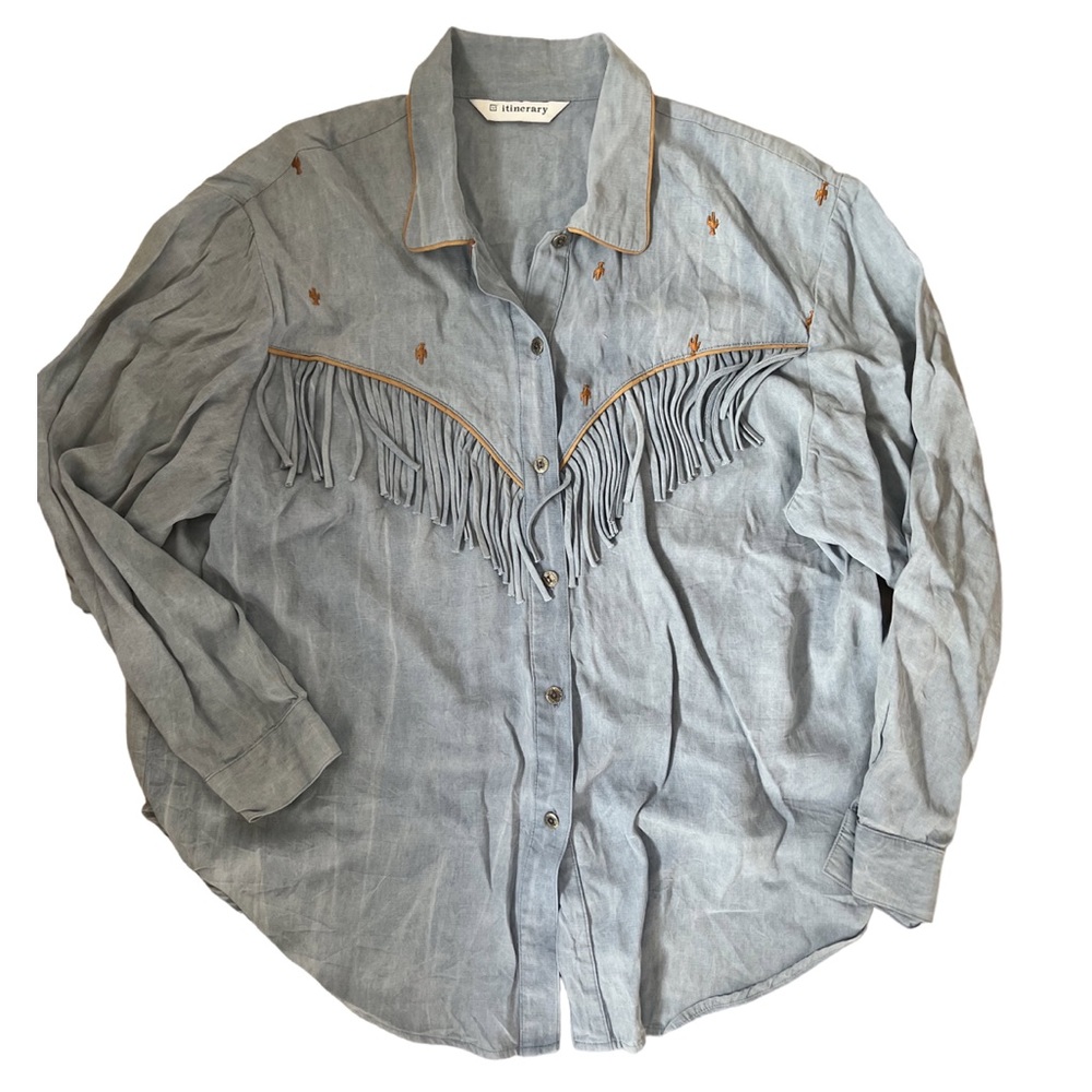 Coastal Cowgirl Fringed Shirt